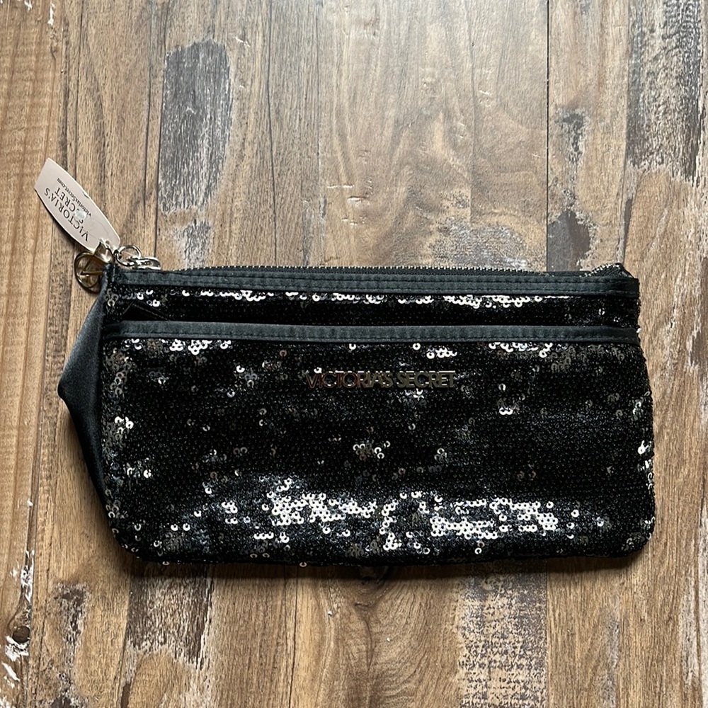 Victoria’s Secret Black/Silver Sequined Clutch